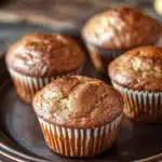 Close-up of a delicious banana muffin illustration with a clean background.