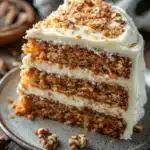 Close-up of a carrot cake old fashioned with bright lighting and clean background