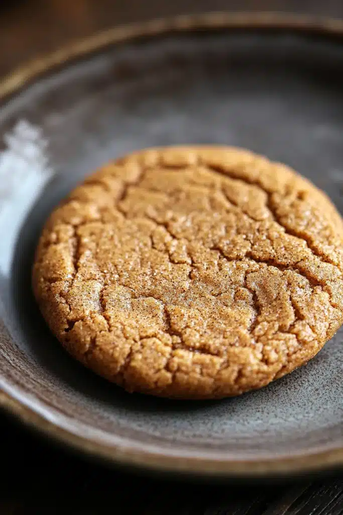Close-up of chewy cookie butter cookies with a golden brown texture on a clean background.