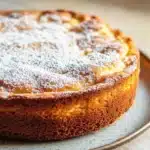 Close-up of a lemon cake with yogurt topping, showcasing its texture and bright appearance.