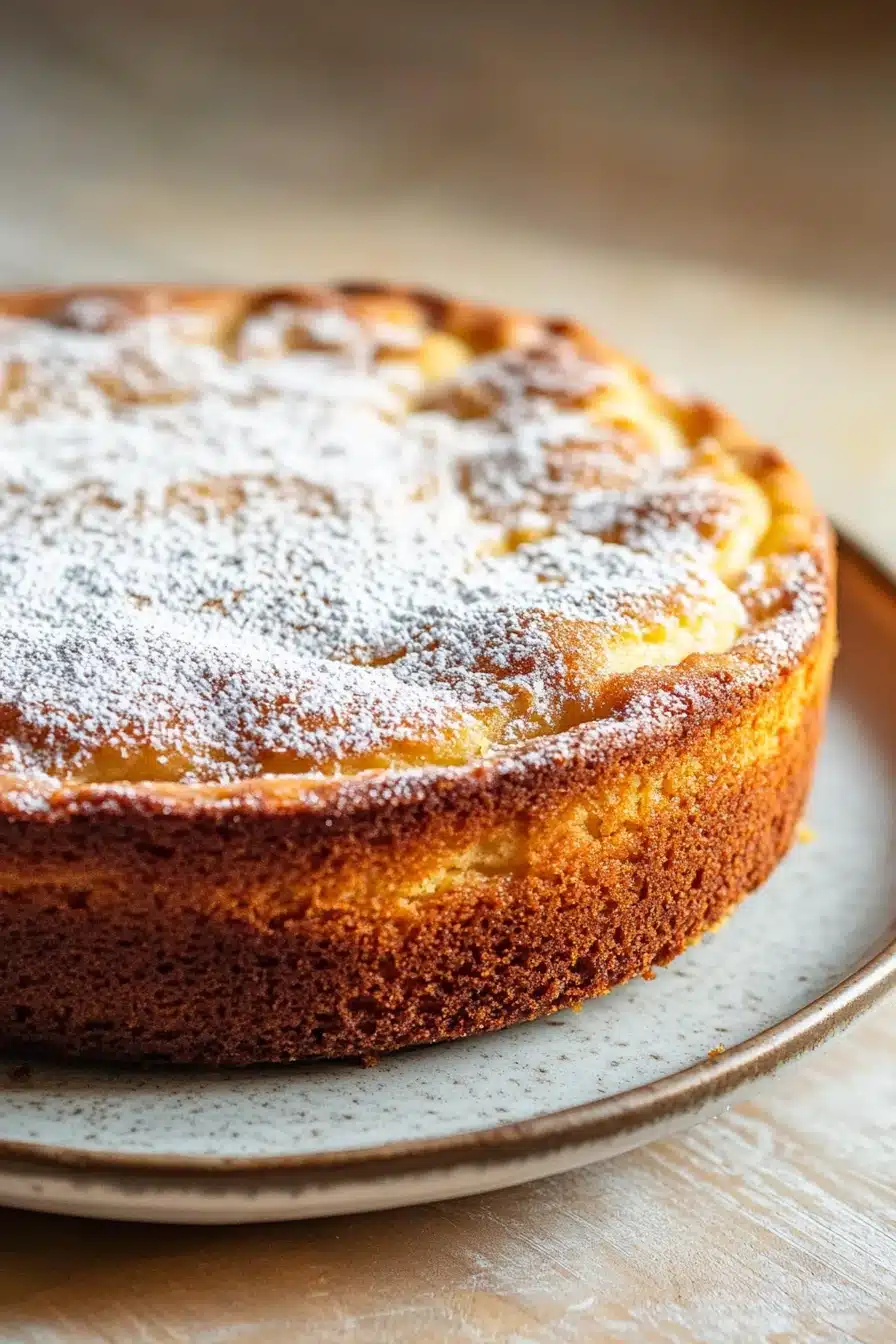 Close-up of a lemon cake with yogurt topping, showcasing its texture and bright appearance.