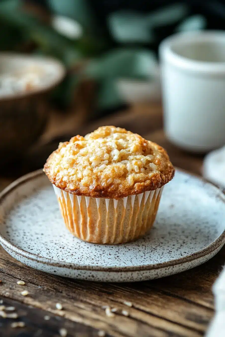 Close-up of muffins made with rice flour and yogurt on a clean background