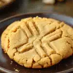 Close-up of delicious peanut butter cookies on a clean background