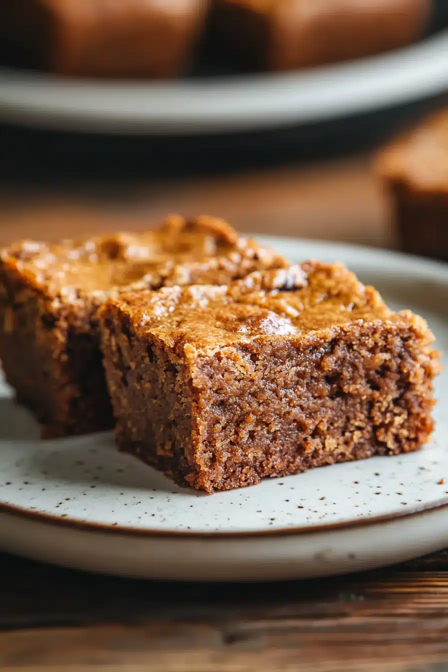 Close-up of peanut butter greek yogurt banana bread muffin bars with a clean background