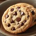 Close-up of sugar cookie chocolate chip cookies on a white background