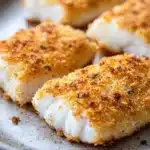 Close-up of tilapia on air fryer with golden crispy texture and herbs